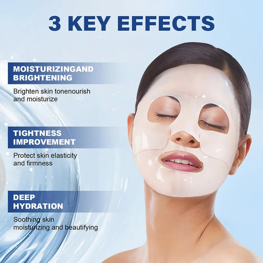 •	Bio Collagen Face Mask – Deep Hydration & Anti-Wrinkle (5 Pack)