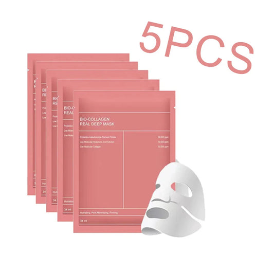 Bio Collagen Face Mask – Deep Hydration & Anti-Wrinkle Sheet Mask (1/5/10 PCS)