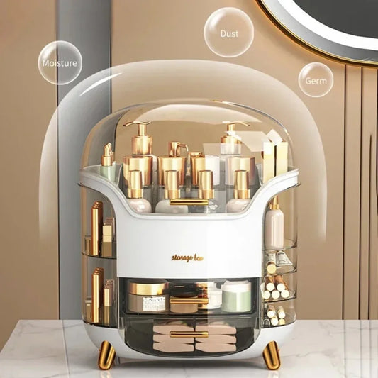 Desktop Makeup Organizer Transparent Jewelry Cosmetic Storage Box