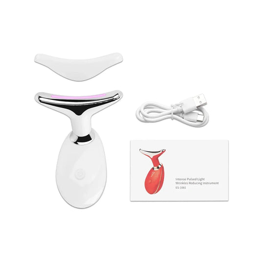 Face Neck Lift Beauty Device EMS Facial Massager LED Light
